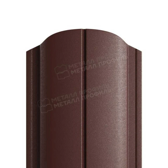 Штакетник Металл Профиль ELLIPSE-O 0,45 VikingMP® RAL 8017/8017 Коричневый шоколад двухсторонний