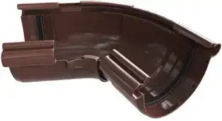 Угол жёлоба 120-145°, ПВХ, серия Элит, цвет Коричневый