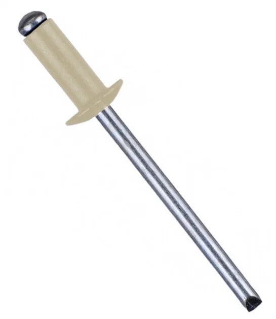 Заклёпка вытяжная Daxmer 4,8х12 RAL 1014 (10х1000 шт) ал/ст
