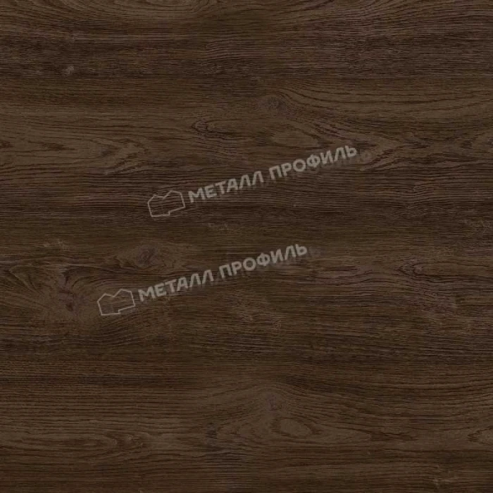 Планка конька плоского 120х120х2000 (ECOSTEEL_MA-01-МореныйДуб-0.5)