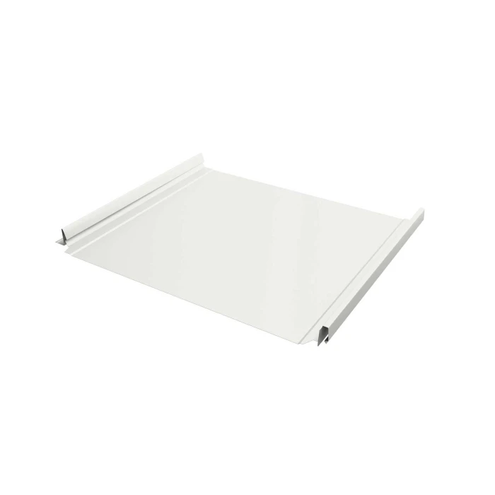 Фальцевая кровля Кликфальц Pro Gofr Grand Line 0,45 Drap RAL 9003 Сигнальный Белый